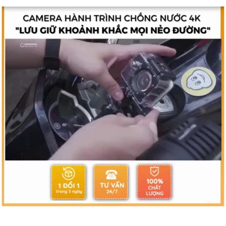 Camera Hành Trình 4K Ultra HD mini Wifi Kết Nối Với Điện Thoại, camera hành trình xe máy phượt, xe đạp chống rung chống | BigBuy360 - bigbuy360.vn