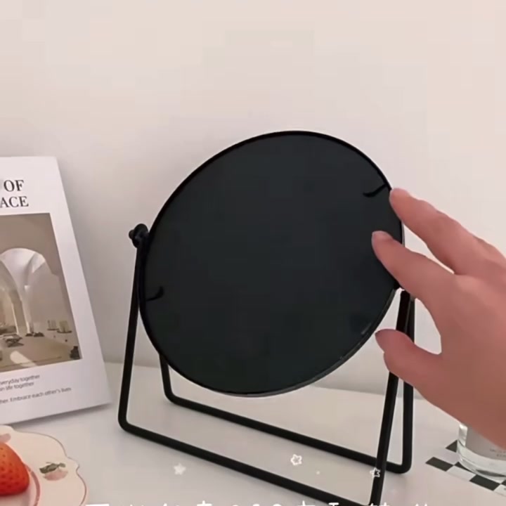 Gương Để Bàn Cao Cấp Xoay 360 Độ Màu 2 Màu Đen Vàng SAng Chảnh | BigBuy360 - bigbuy360.vn