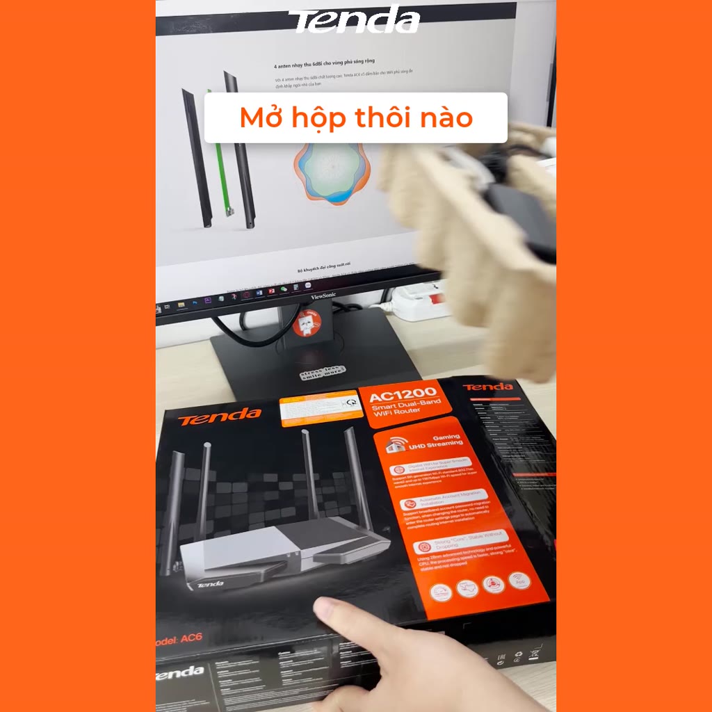 Bộ phát Wifi Tenda AC6 Băng Tần Kép AC1200 Tốc Độ Cao Ổn Định Không Hỗ Trợ SIM Hàng Chính Hãng | BigBuy360 - bigbuy360.vn