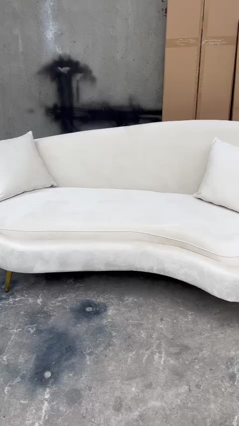 Ghế sofa cong 1m70, sofa hạt đậu - ghế đặt phòng spa siêu sang (tặng 2 gối) - làm màu theo đòi hỏi - bh 12 tháng | BigBuy360 - bigbuy360.vn