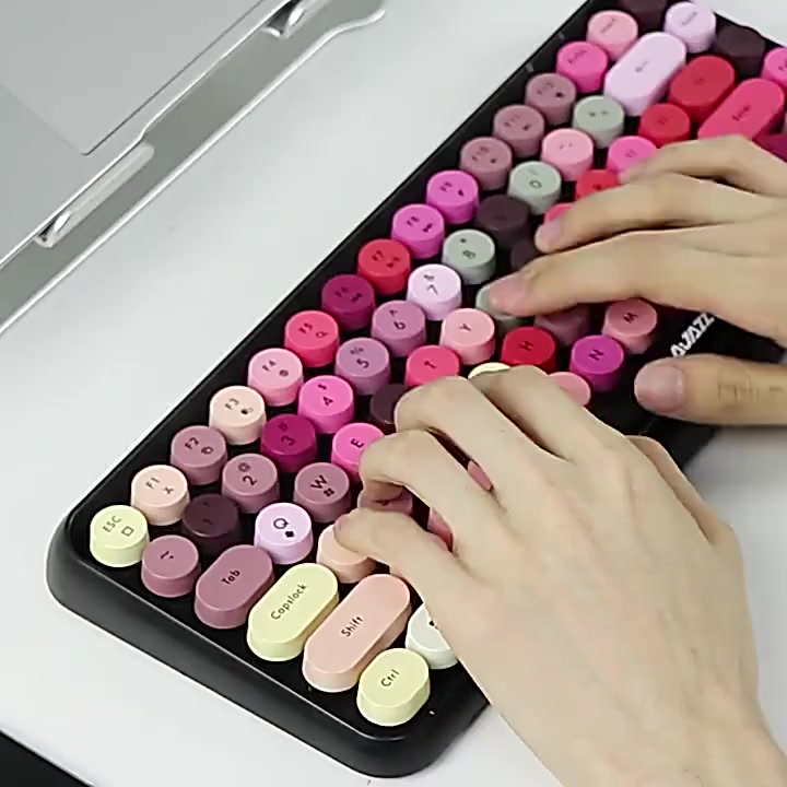 Bàn phím bluetooth Ajazz 308i thiết kế 84 phím tròn mini cực kì nhỏ gọn tiện lợi kết nối PC, Laptop, điện thoại | BigBuy360 - bigbuy360.vn