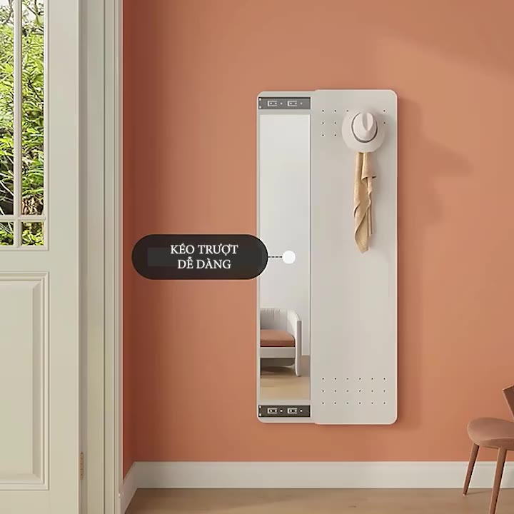 Gương treo tường cánh trượt gương soi toàn thân trang điểm nịnh dáng decor phòng thông minh thương hiệu IGA- GP263.01 | BigBuy360 - bigbuy360.vn