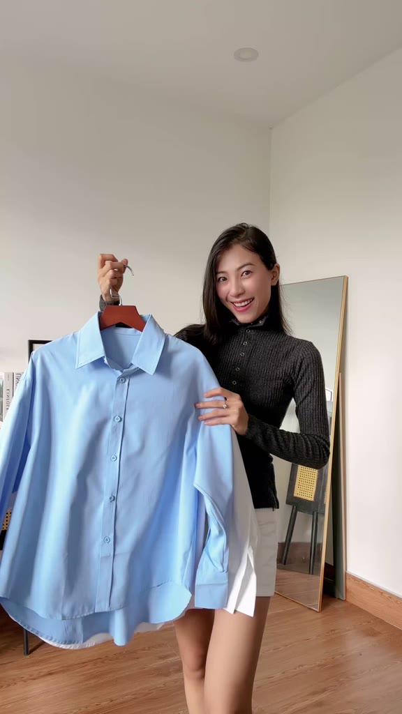 Áo sơ mi nữ dài tay GILLEE dáng oversized, sơ mi form rộng nhiều màu công sở vải kate Mỹ chống nhăn FAS291 | BigBuy360 - bigbuy360.vn