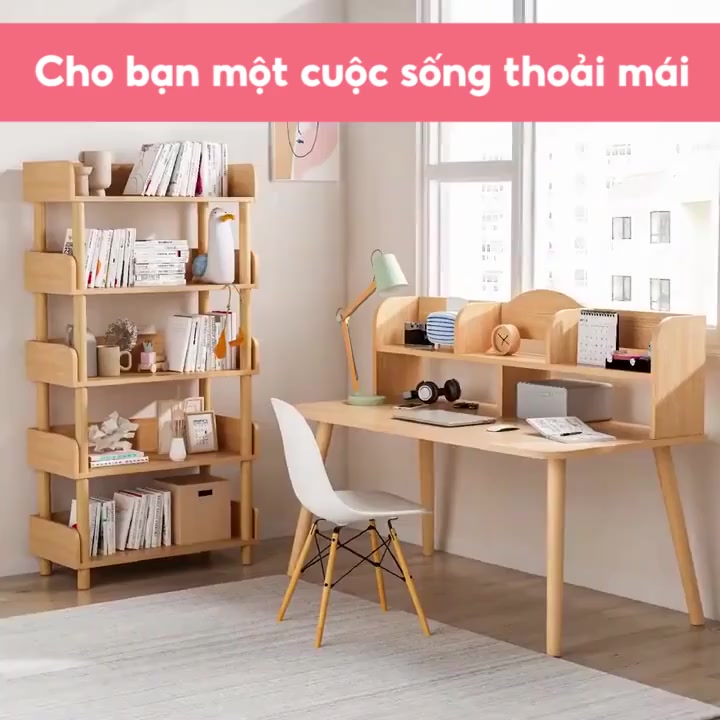 SUNNY Kệ để đồ kệ sách kệ gỗ decor đa năng 6 tầng giúp bạn cất gọn đồ đạc tiết kiệm không gian