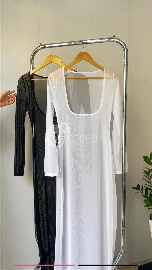 [HCM] Áo Lưới Body GECKO Dáng Dài Tay Loe Xuyên Thấu Mặc Ngoài Bikini 3PK12 (Ảnh Thật) | BigBuy360 - bigbuy360.vn