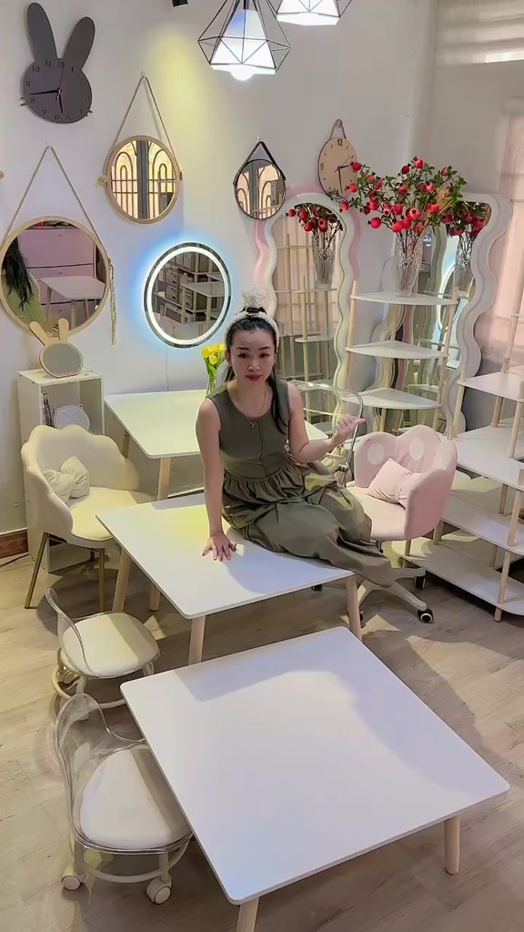 bàn vuông bàn ăn cơm gấp gọn bàn trà sofa kích thước 80x80cm có nhiều kích thước chân gấp gọn chắc chắn Nhu Y Decor | BigBuy360 - bigbuy360.vn