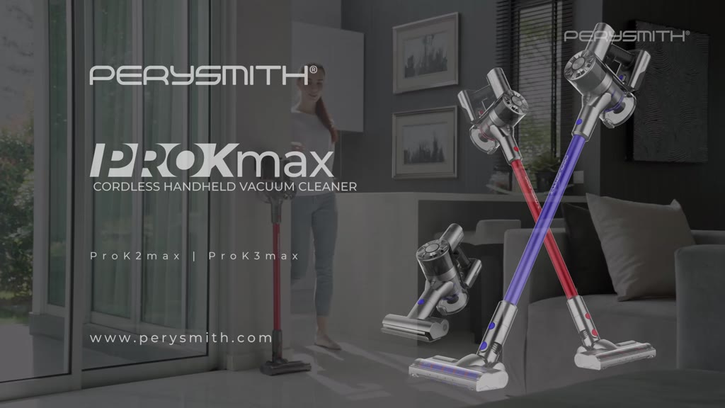 [N] Máy Hút Bụi Không Dây PerySmith K2MAX-II Lực Hút 26k PA, Đèn Xanh Soi Bụi, Gọn Nhẹ Chỉ 2.3kg | BigBuy360 - bigbuy360.vn