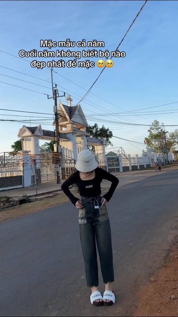 Quân jean baggy nữ thời trang màu xanh xám, quần bò nữ xinh xắn chất mịn đẹp | BigBuy360 - bigbuy360.vn