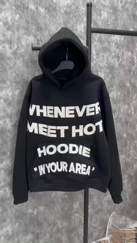 Áo Hoodie Nỉ PE Boxy Unisex Nam Nữ Whenever Nón 2 lớp Dày Dặn fom rộng chữ in nổi 2024 - win99 | BigBuy360 - bigbuy360.vn