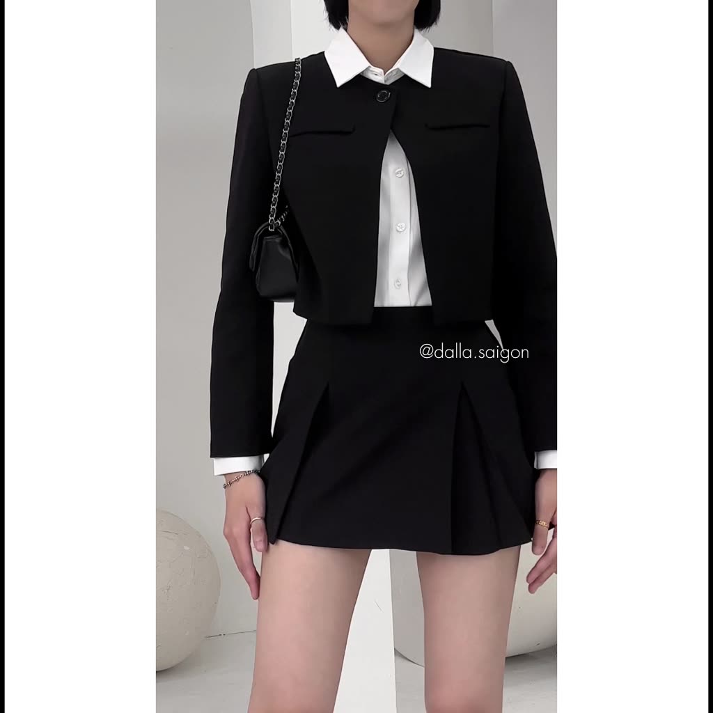 DALLA Áo sơ mi phom ôm basic tay dài (SM05) Camie Shirt | BigBuy360 - bigbuy360.vn