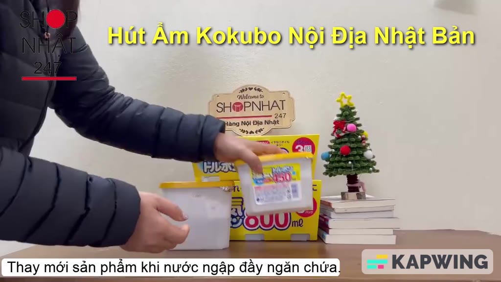 [COMBO 3 HỘP] Hộp hút ẩm 450ml chống mốc, nồm ẩm Kokubo Nhật Bản Hộp hút ẩm phòng hút ẩm tủ quần áo tủ giày