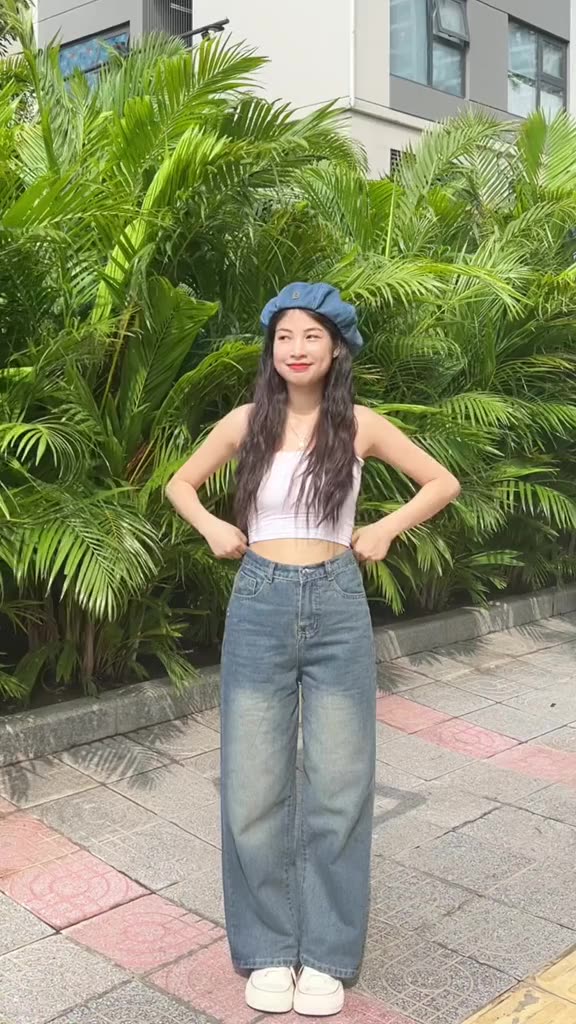 Quần jean nữ ống suông rộng Cạp Cao DAISY ,quần bò jeans nữ màu đen ống rộng phong cách RETRO Ulzzang 2023 | BigBuy360 - bigbuy360.vn