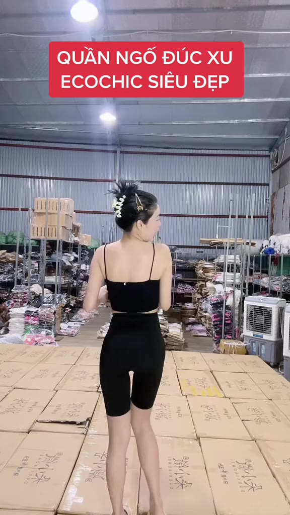 Quần legging ngố ECOCHIC nữ cạp cao gen bụng tập gym yoga chất liệu su đúc định hình nâng mông A688 | BigBuy360 - bigbuy360.vn
