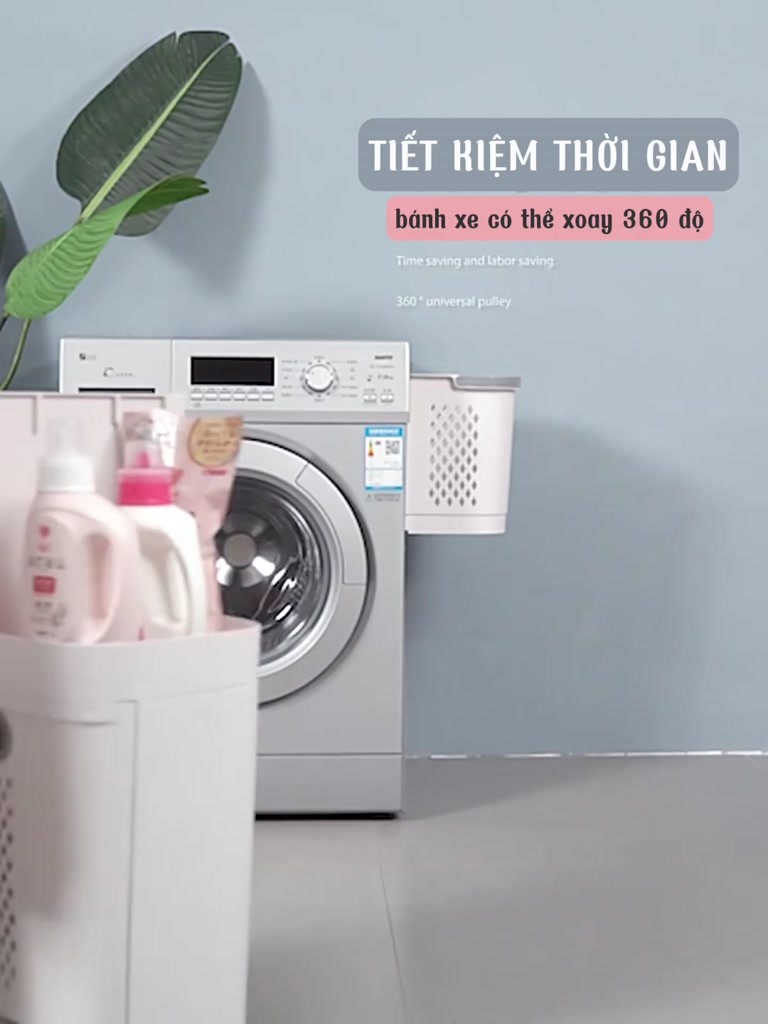 Giỏ đựng quần áo 3 trong 1 X-8528. Giỏ đựng quần áo bẩn có thể tách rời, có bánh xe di chuyển | BigBuy360 - bigbuy360.vn