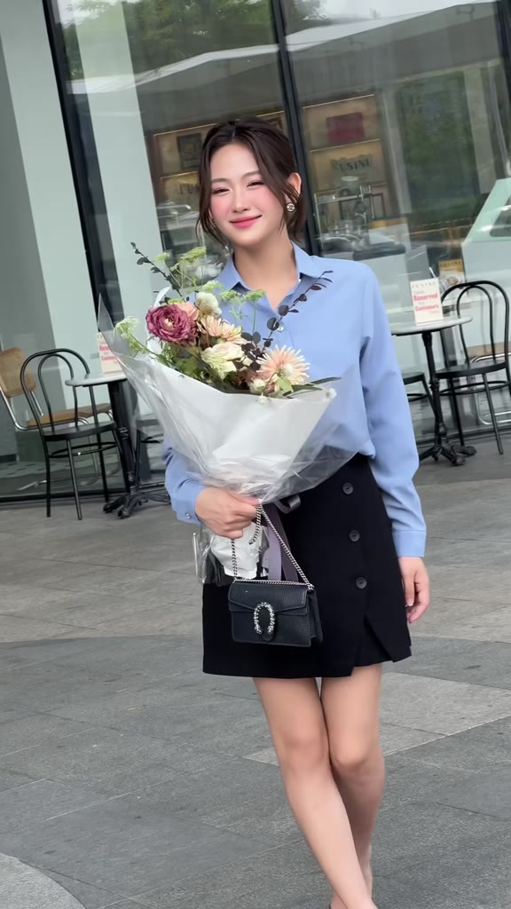 Áo Sơ Mi Nữ Tay Dài GUMAC Áo Kiểu Công Sở Lụa Mango Trơn Basic Mềm Mát Cao Cấp BAE00001 | BigBuy360 - bigbuy360.vn