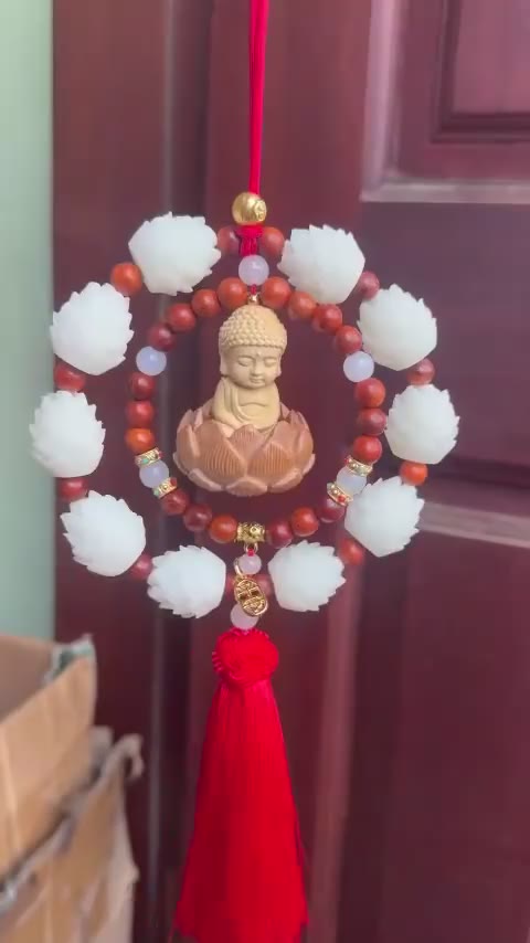 Khánh Phật 10 bông liên hoa gỗ Hoàng Dương