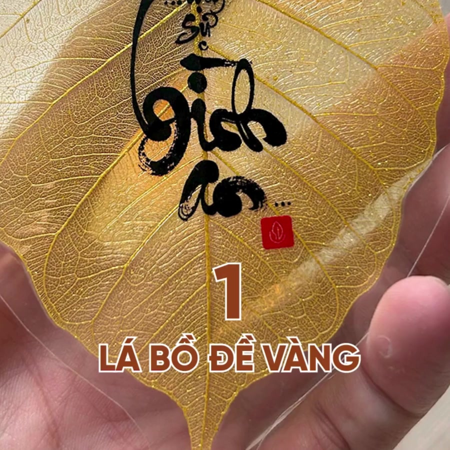 Lá bồ đề Bình An cầu may mắn