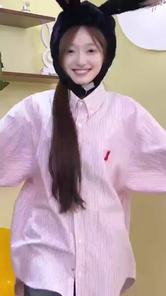 Áo Sơ Mi Nữ Tay Dài Thêu Thỏ Dễ Thương , Áo Sơ Mi Họa Tiết Sọc Kẻ Nhỏ Phong Cách Hàn Quốc Ruby's Housee | BigBuy360 - bigbuy360.vn