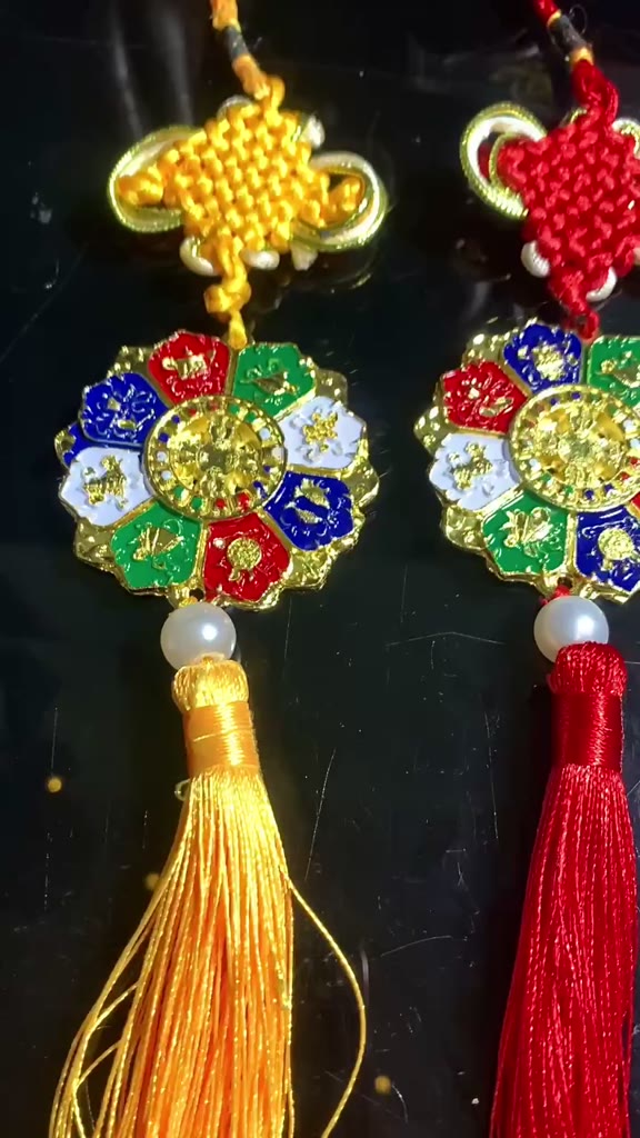 Dây Treo Trang Trí Bát Kiết Tường - Tám Biểu Tượng Cát Tường Mật Tông