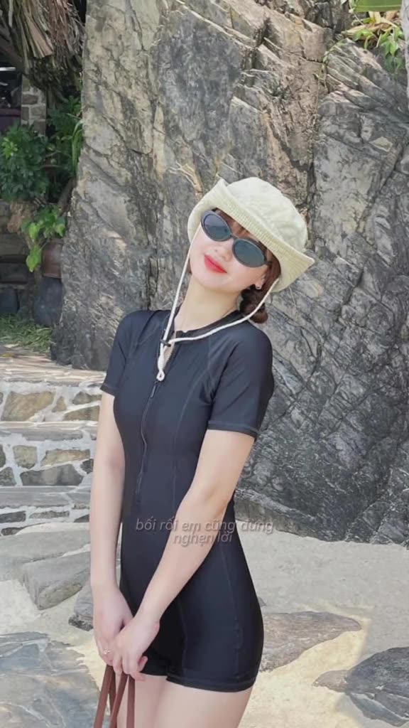 Bikini Liền Thân Khóa Kéo,Đồ Bơi Nữ Tay Cộc Dáng Short Kín Đáo - Bikini Official | BigBuy360 - bigbuy360.vn