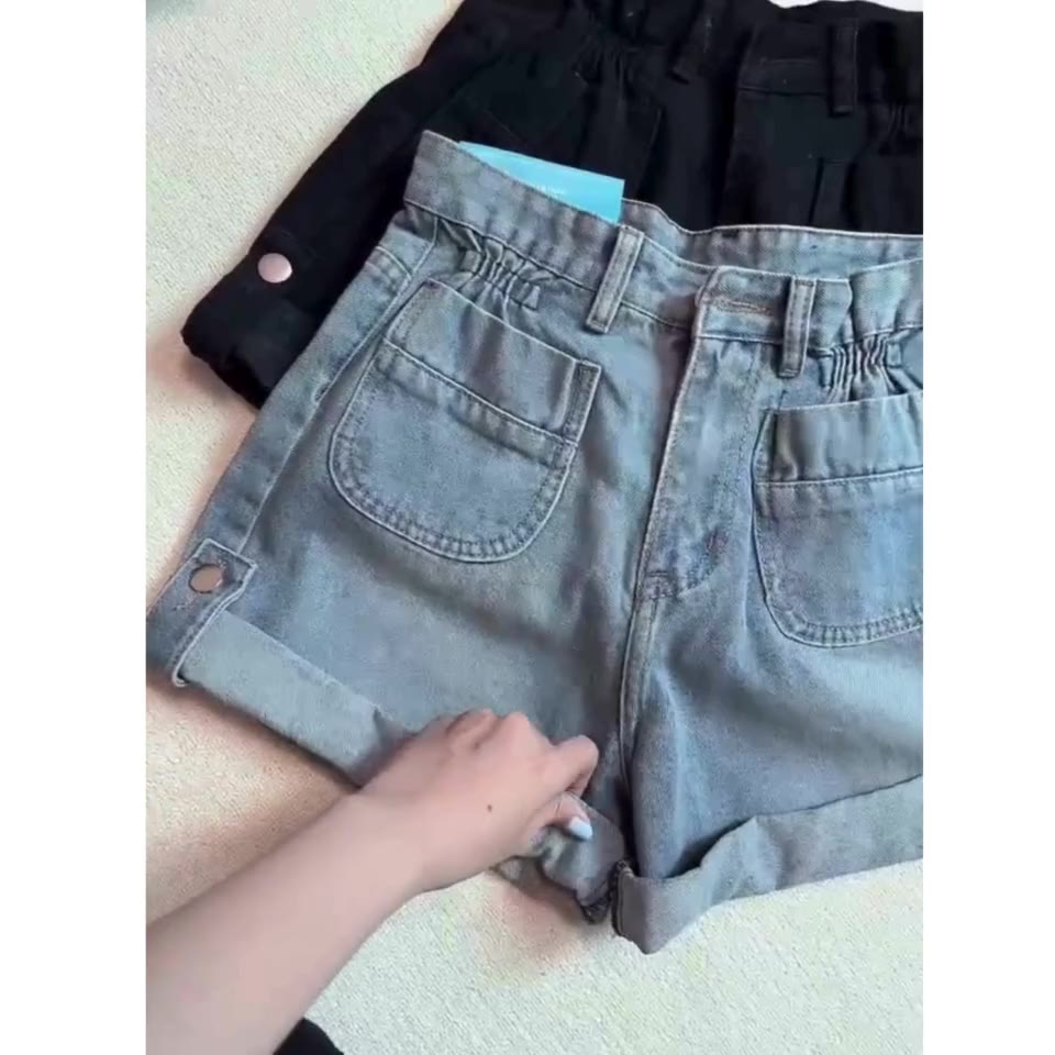 Quần đùi jean nữ,quần short bò gập gấu dễ phối đồ HK2 | BigBuy360 - bigbuy360.vn