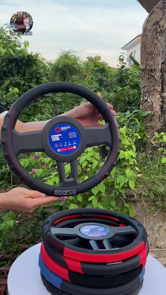 Bọc vô lăng ô tô cao cấp  Sparco Chính Hãng SPC1113RS 113BK 113GR - toyota ford honda hyundai kia bmw suzuki mitsubishi | BigBuy360 - bigbuy360.vn
