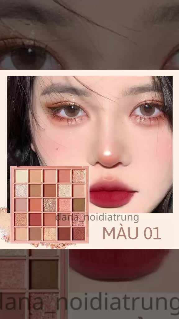 Phấn mắt 25 màu makeup tiện lợi bảng mắt nhiều màu trang điểm nhiều tone bảng phấn mắt nội địa trung DANA | BigBuy360 - bigbuy360.vn