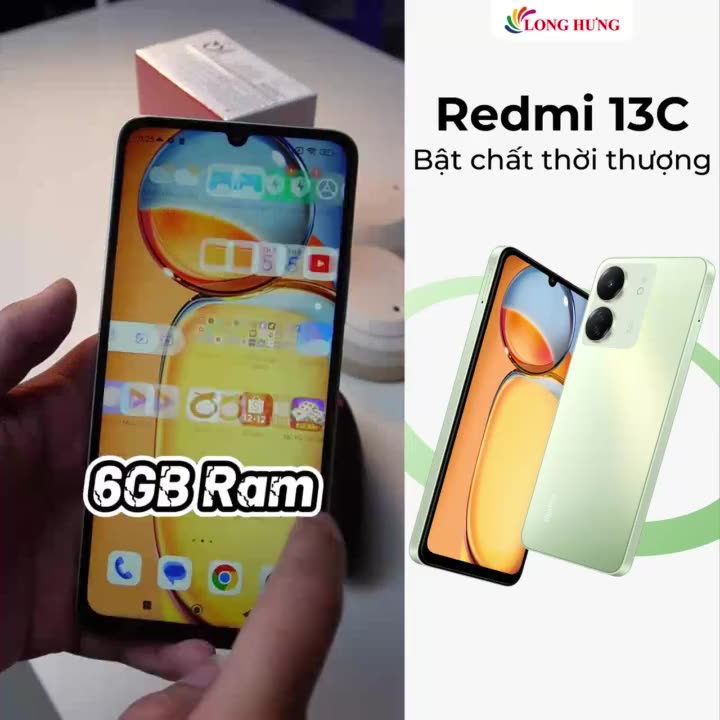 (CHÍNH HÃNG 100%) Điện thoại Xiaomi Redmi 13C (6GB/128GB) - Hàng chính hãng - Màn hình hiển thị 6.74", dung lượng pin | BigBuy360 - bigbuy360.vn