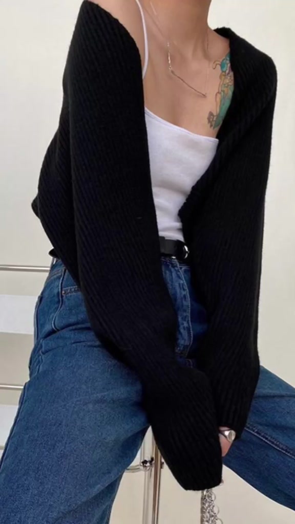 Áo khoác cardigan INFLACHI dệt kim áo croptop dáng ngắn cánh dơi dáng rộng thời trang cho nữ MN0923-054 M185 | BigBuy360 - bigbuy360.vn