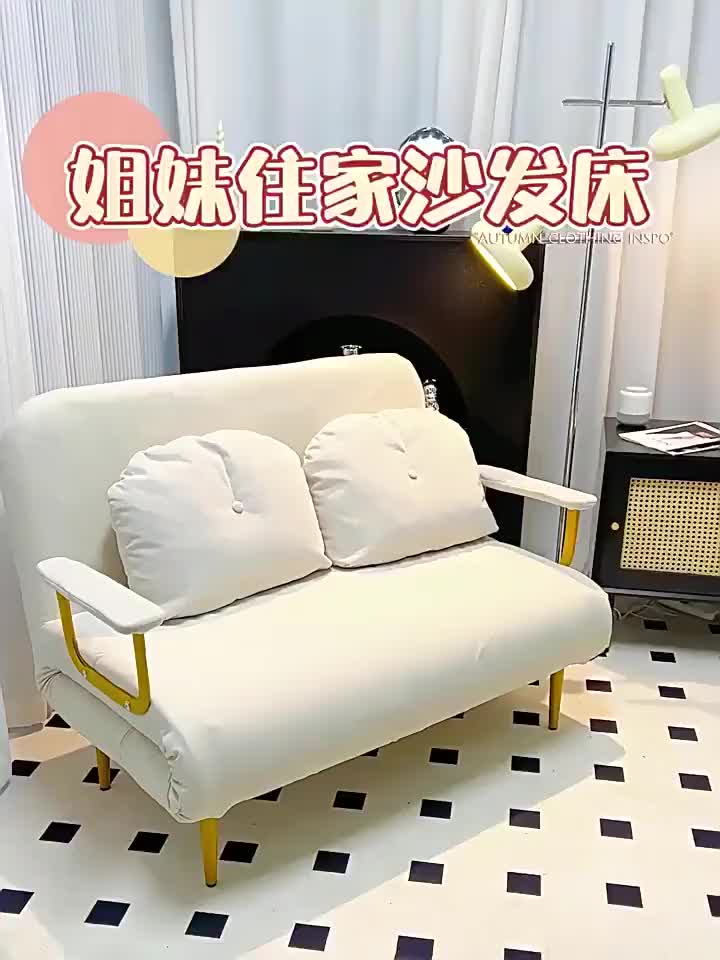 Ghế sofa giường đa năng khung thép chắc chắn bảo hành 12 tháng, Giường sofa gấp gọn vải nhung có khóa kéo vệ sinh | BigBuy360 - bigbuy360.vn