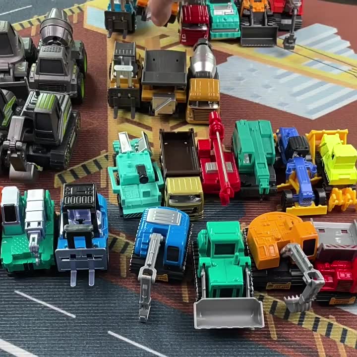 Tuyển tập bộ đồ chơi xe công trình mini bằng hợp kim có thể để trang trí