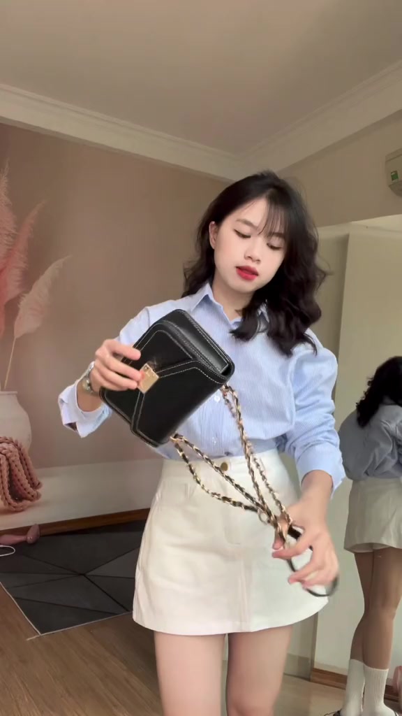 Chân váy chữ A 4BASIK cạp cao dáng ngắn chất liệu kaki dày dặn có quần bảo hộ - CV08 | BigBuy360 - bigbuy360.vn