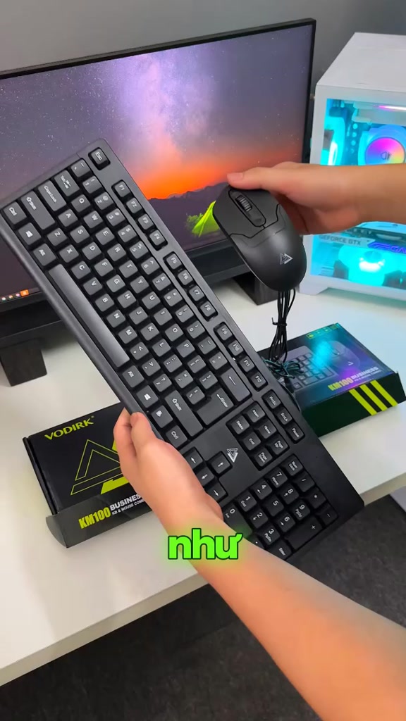 Bàn phím máy tính văn phòng SIDOTECH KM10 có dây full size 104 key gõ phím nhanh office chống nước tốt giả cơ gaming | BigBuy360 - bigbuy360.vn