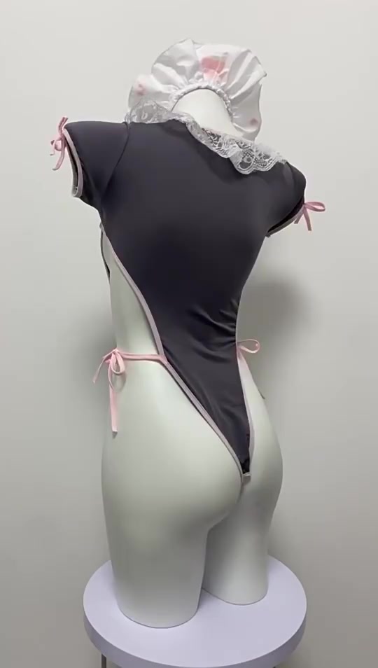 Váy ngủ hầu gái quai buộc xám sexy 5424 | BigBuy360 - bigbuy360.vn