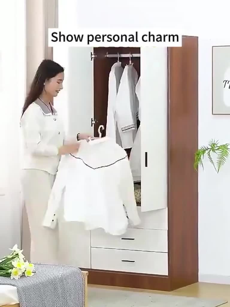 HEINO Tủ quần áo gỗ 2 cánh phong cách Nordic Tủ Người Gỗ MDF Đa Năng Lớn Gỗ Chống Ẩm Cao Cấp Phù Hợp Mọi Không Gian | BigBuy360 - bigbuy360.vn