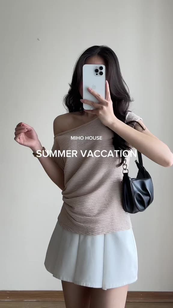 Áo Thun Lệch Vai Tay Hến, Áo Phông Kiểu Dáng Vừa Điệu Chất Vải Xốp Miho House | BigBuy360 - bigbuy360.vn