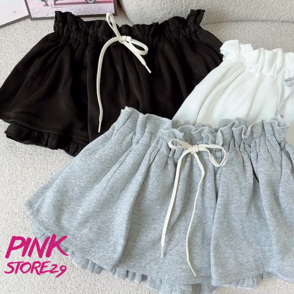 Chân Váy Ngắn Kiểu Xòe PINKSTORE29 Phối Dây Rút Eo C099 | BigBuy360 - bigbuy360.vn