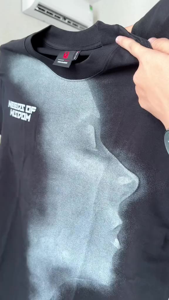 Áo thun NEEDS OF WISDOM Joy Tee - Black - Local Brand Chính Hãng | BigBuy360 - bigbuy360.vn