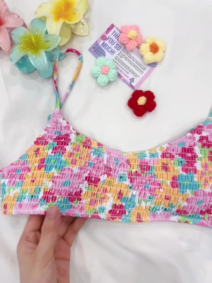 [CÓ SẴN] Top Bikini lẻ áo in hình Hoa Đa Sắc rực rỡ có mút lót Áo bơi Áo tắm đi biển 🌺 Freeship | BigBuy360 - bigbuy360.vn