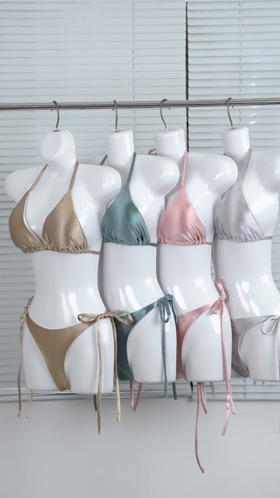 Bikini 2 mảnh đi biển sang chảnh bóng nhũ quyến rũ nhiều màu cho nữ, Đồ bơi 2 mảnh Bling sẵn đệm mút <60kg - Mã H03 | BigBuy360 - bigbuy360.vn