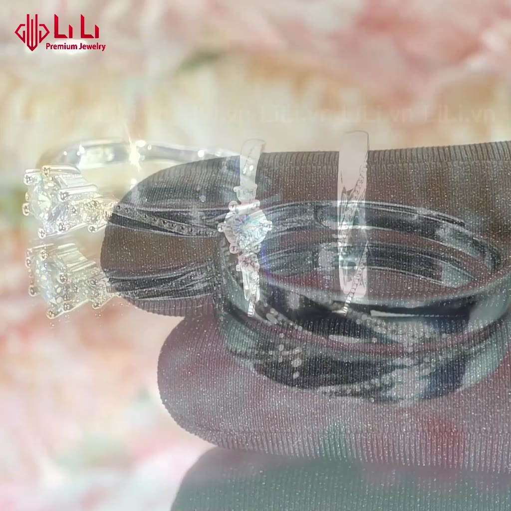 Nhẫn bạc cặp đôi LiLi S925 đính đá CZ cao cấp All Of Love LILI_614281 | BigBuy360 - bigbuy360.vn