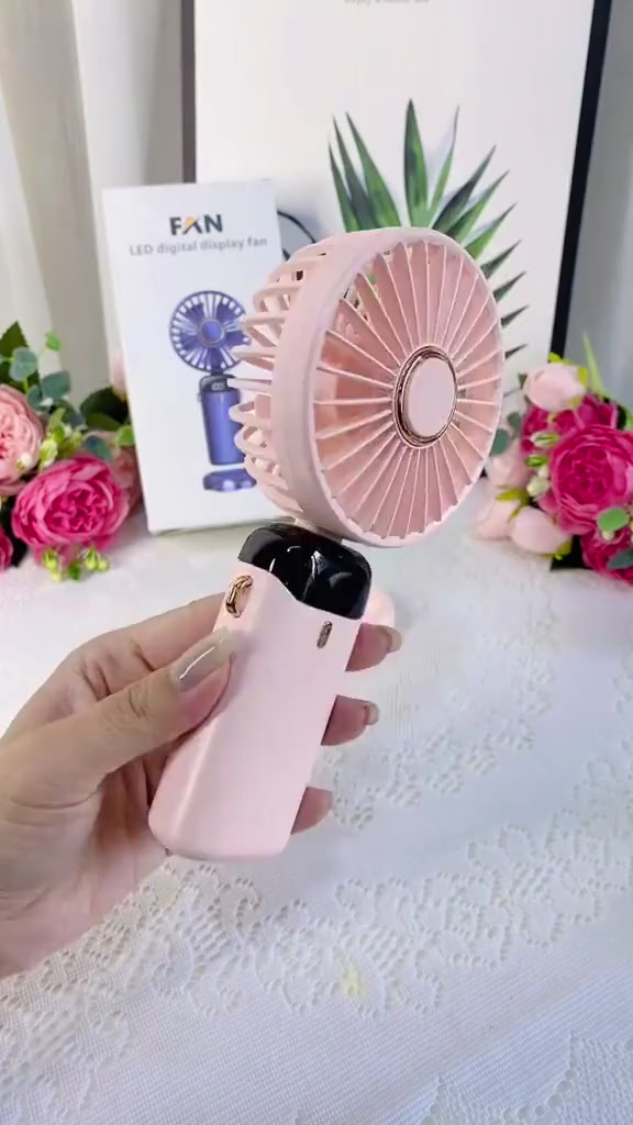 Quạt Mini Cầm Tay Tích Điện N15,Pin Sạc 10.000mAh,5 Tốc Độ Gió, Xoay Linh Hoạt 90 Độ Có Dây Đeo Cổ,Đèn LED Hiển Thị | BigBuy360 - bigbuy360.vn