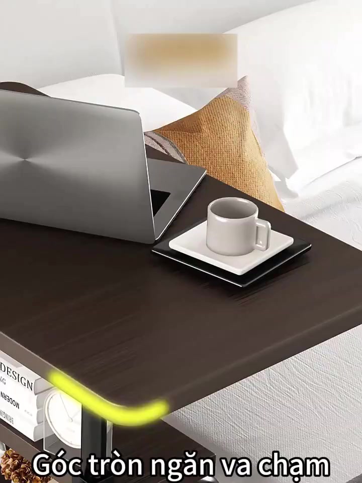 Bàn nâng hạ chiều cao, bàn học có kệ sách R0208 , bàn để laptop cạnh giường , có bánh xe di chuyển | BigBuy360 - bigbuy360.vn