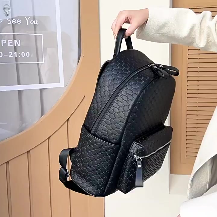 Balo Da Đi Học Size 40cm - Mã 888, Vừa A4 Atlat Laptop 14inch, Chất Liệu Da PU, Hàng Quảng Châu