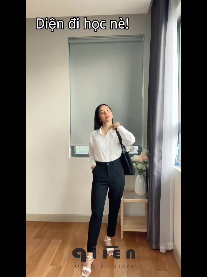 Quần Tây Nữ Công Sở Dáng Baggy QIIEN, Quần Tây Học Sinh Bigsize 80Kg, Vải Cao Cấp Xuất Hàn CV025 | BigBuy360 - bigbuy360.vn