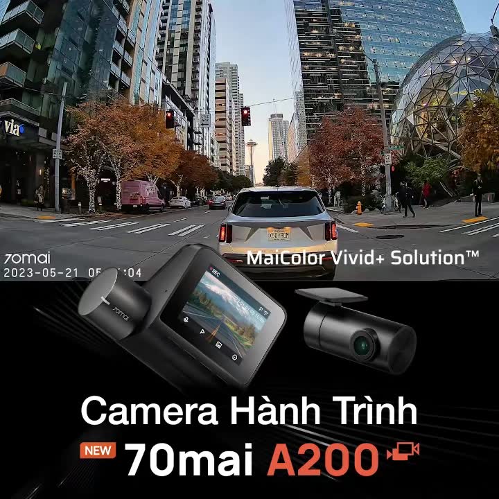 Camera hành trình ô tô 70mai A200 HDR 1080P ghi hình trước sau sắc nét, giám sát đỗ xe 24h an toàn - Bản Quốc Tế | BigBuy360 - bigbuy360.vn