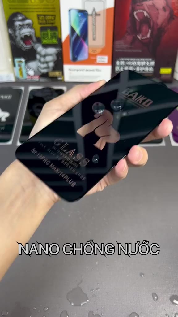 Kính cường lực iphone BAIKÔ, khung tự dán trong suốt, 21D, tự hút bụi full màn siêu dẻo, chống bụi màng loa - Panda | BigBuy360 - bigbuy360.vn