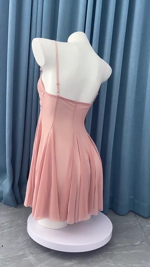 Váy ngủ 2 dây xuyến thấu quyến rũ Set đồ nữ bộ ngủ DN55 Đồ ngủ gợi cảm sexy tặng Đồ lót nữ chip | BigBuy360 - bigbuy360.vn