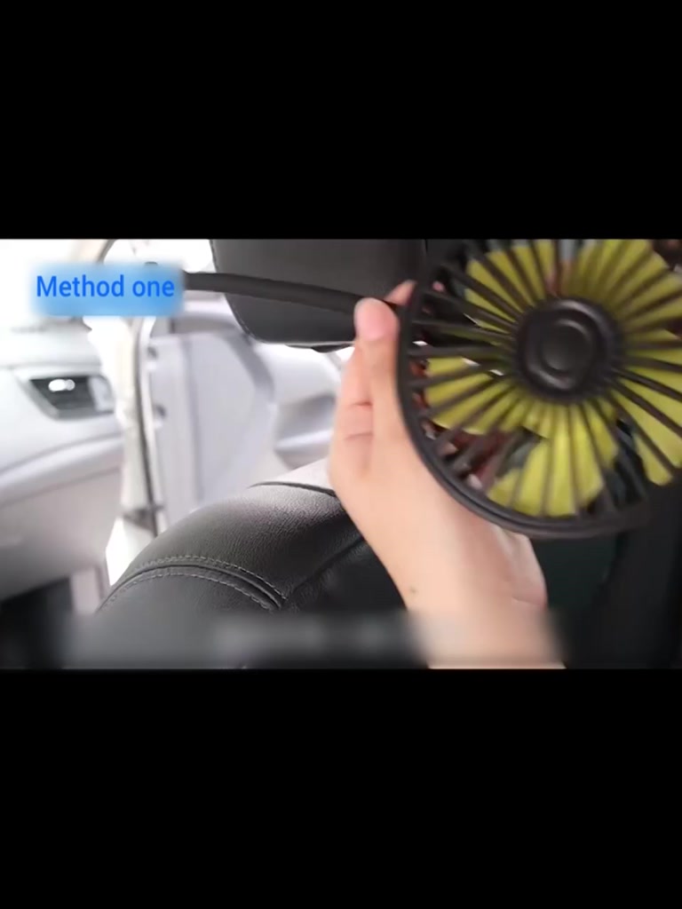 Quạt xe hơi SEAMETAL mini 3 tốc độ gió điều chỉnh được 5W xoay 360 độ