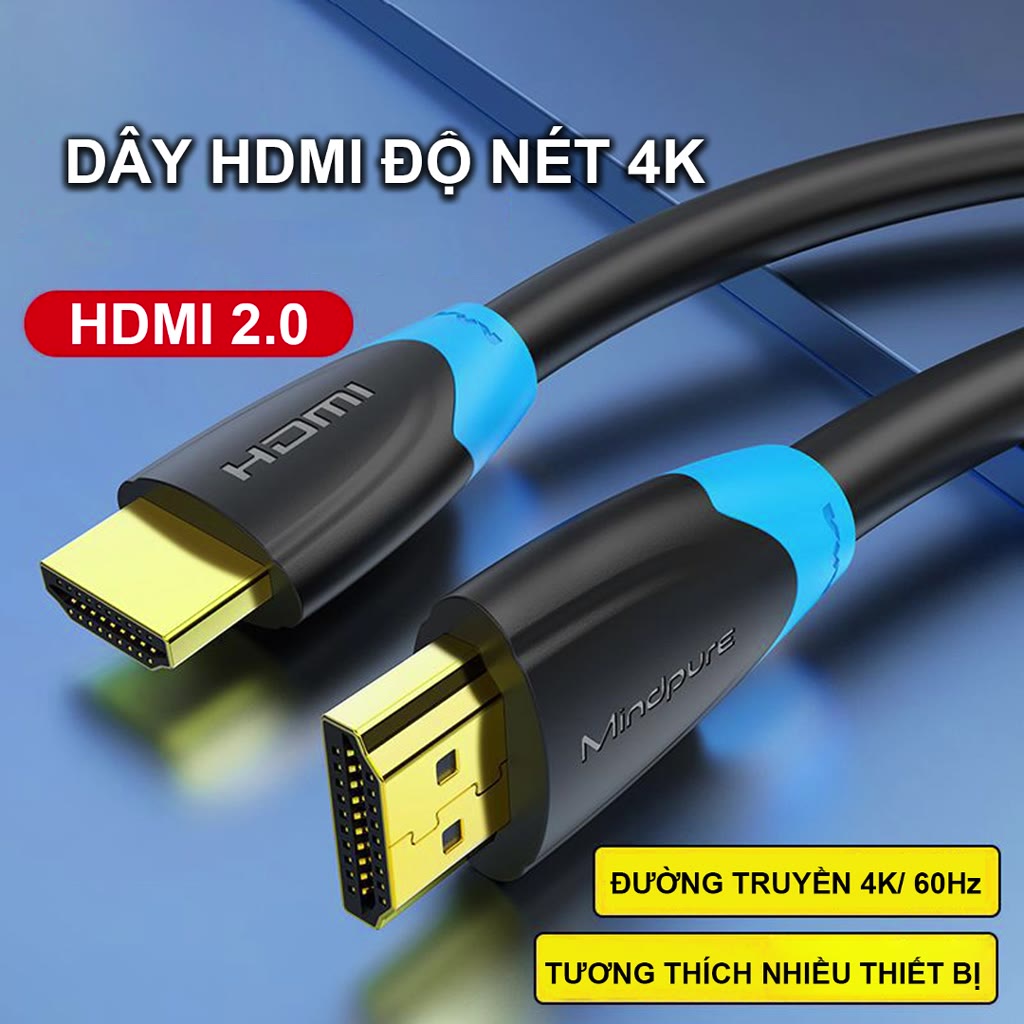 Cáp HDMI 2.0 đường truyền 4K/60HZ hỗ trợ 3D và full HD 1080p - Poermax HD01 | BigBuy360 - bigbuy360.vn